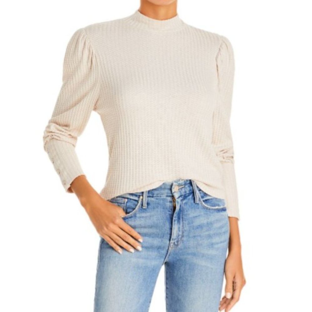 Chaser Size XS Thermal Waffle Knit Top Tee Cropped